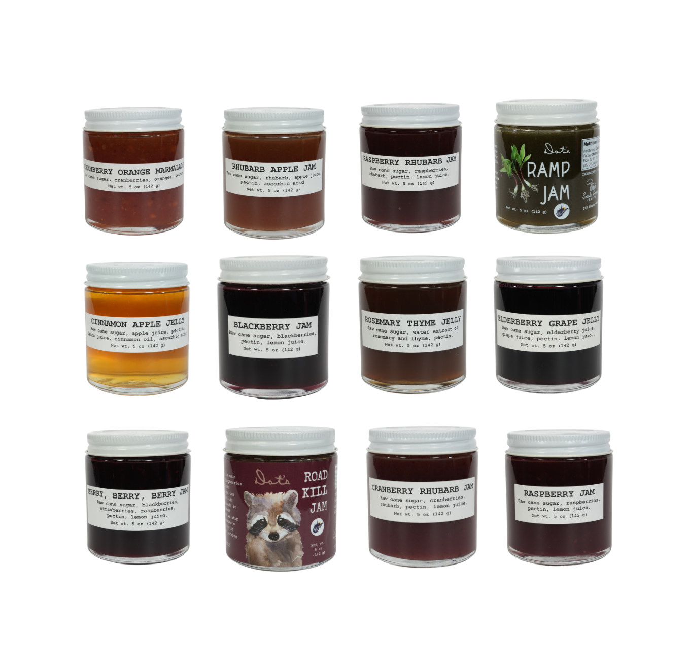 Smoke Camp Crafts - Jam and Jelly Gift Set - 12-pack, Twelve 5-oz Jars (142 g)