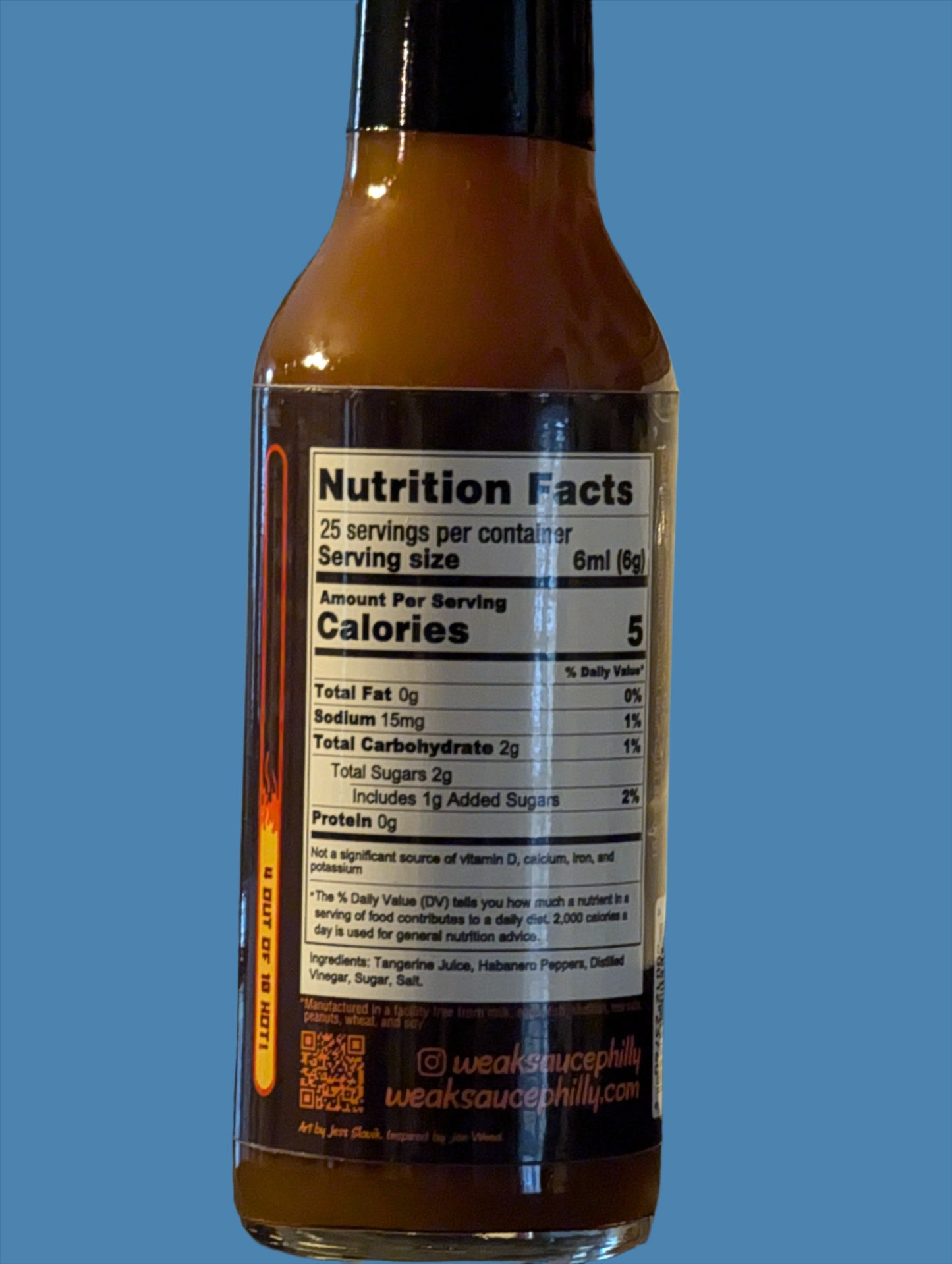 Tangerine Nightmare Hot Sauce by Weaksauce