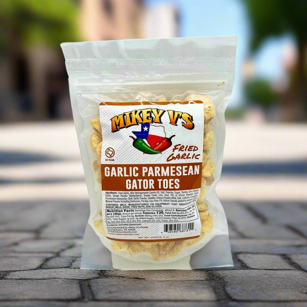 Mikey V's Foods - Gator Toes (Deep Fried Garlic) - Garlic Parmsean