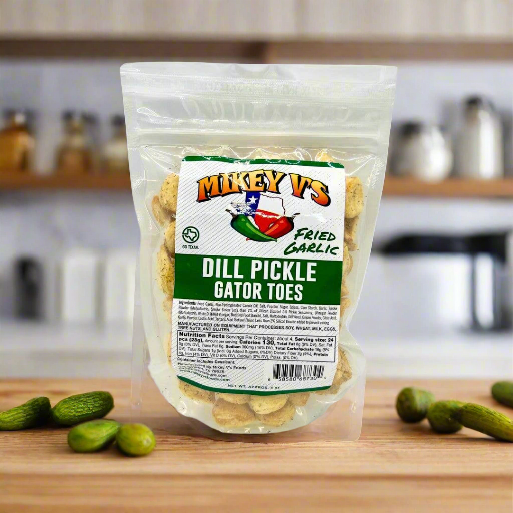 Mikey V's Foods - Gator Toes (Deep Fried Garlic) - Dill Pickle
