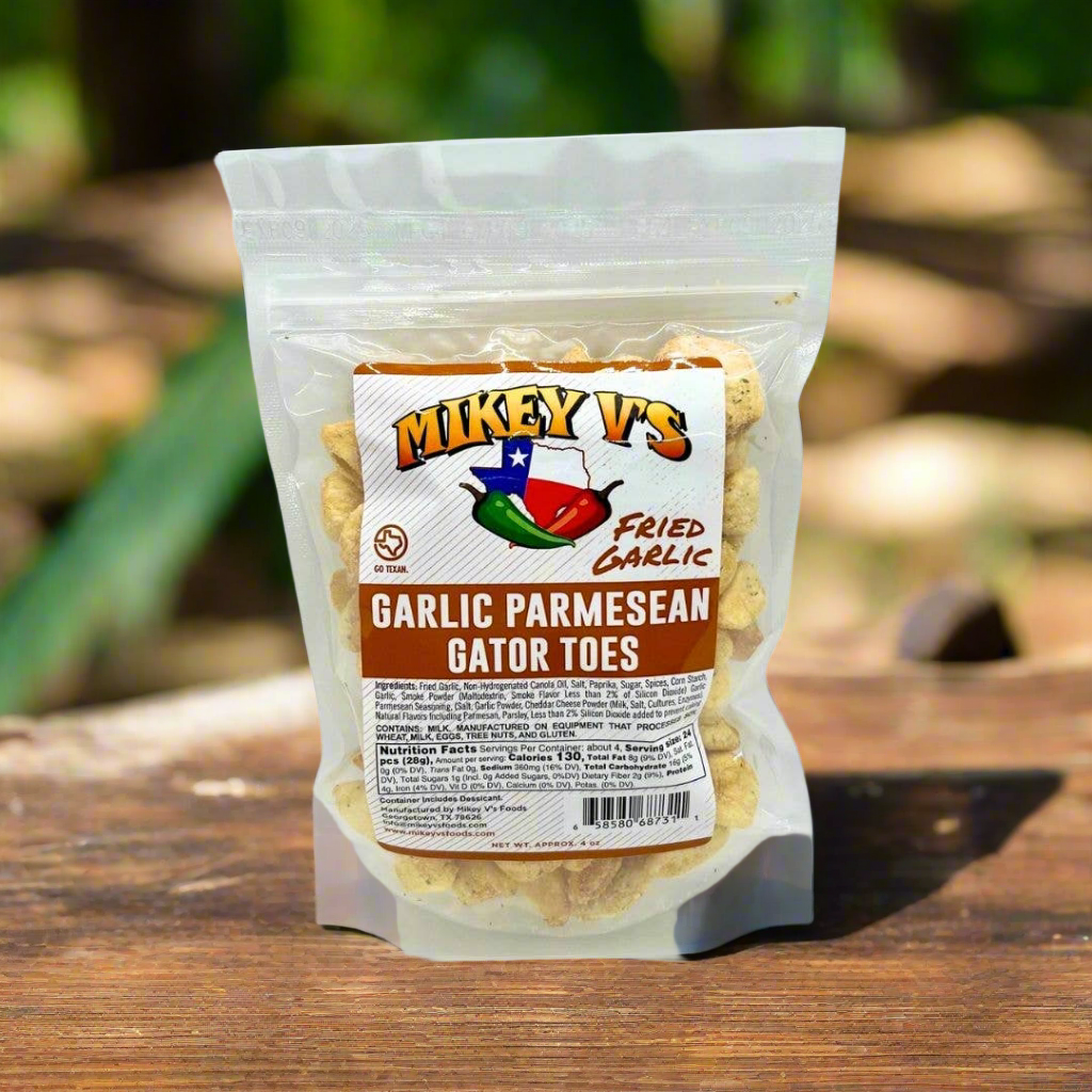 Mikey V's Foods - Gator Toes (Deep Fried Garlic) - Garlic Parmsean