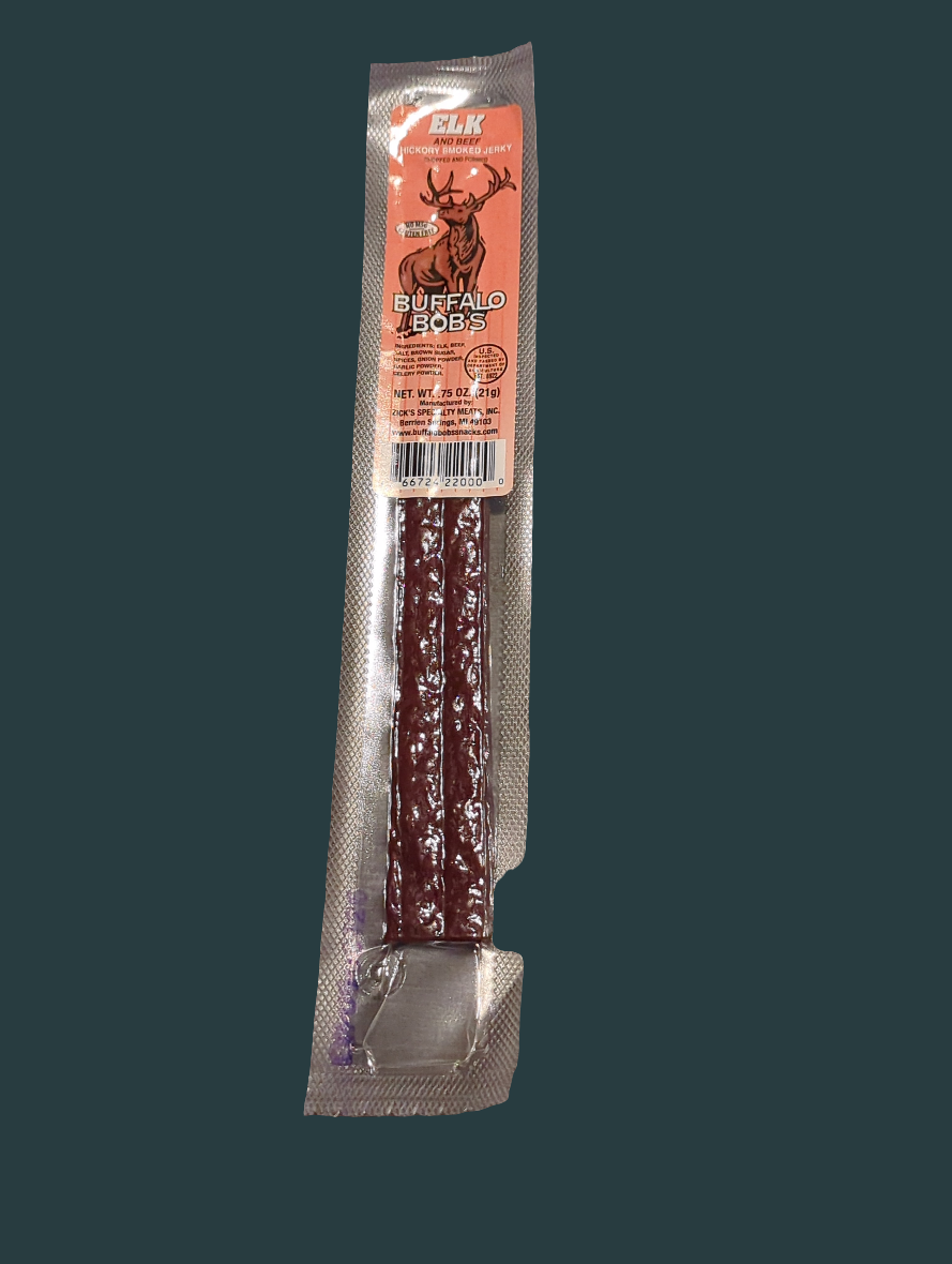 Elk & Beef Hickory Jerky Meat Stick - Misstep Hot Sauce