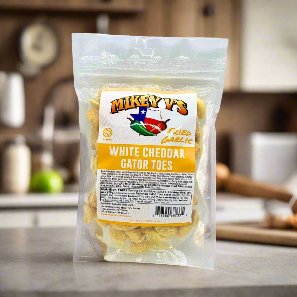Mikey V's Foods - Gator Toes (Deep Fried Garlic) - White Cheddar