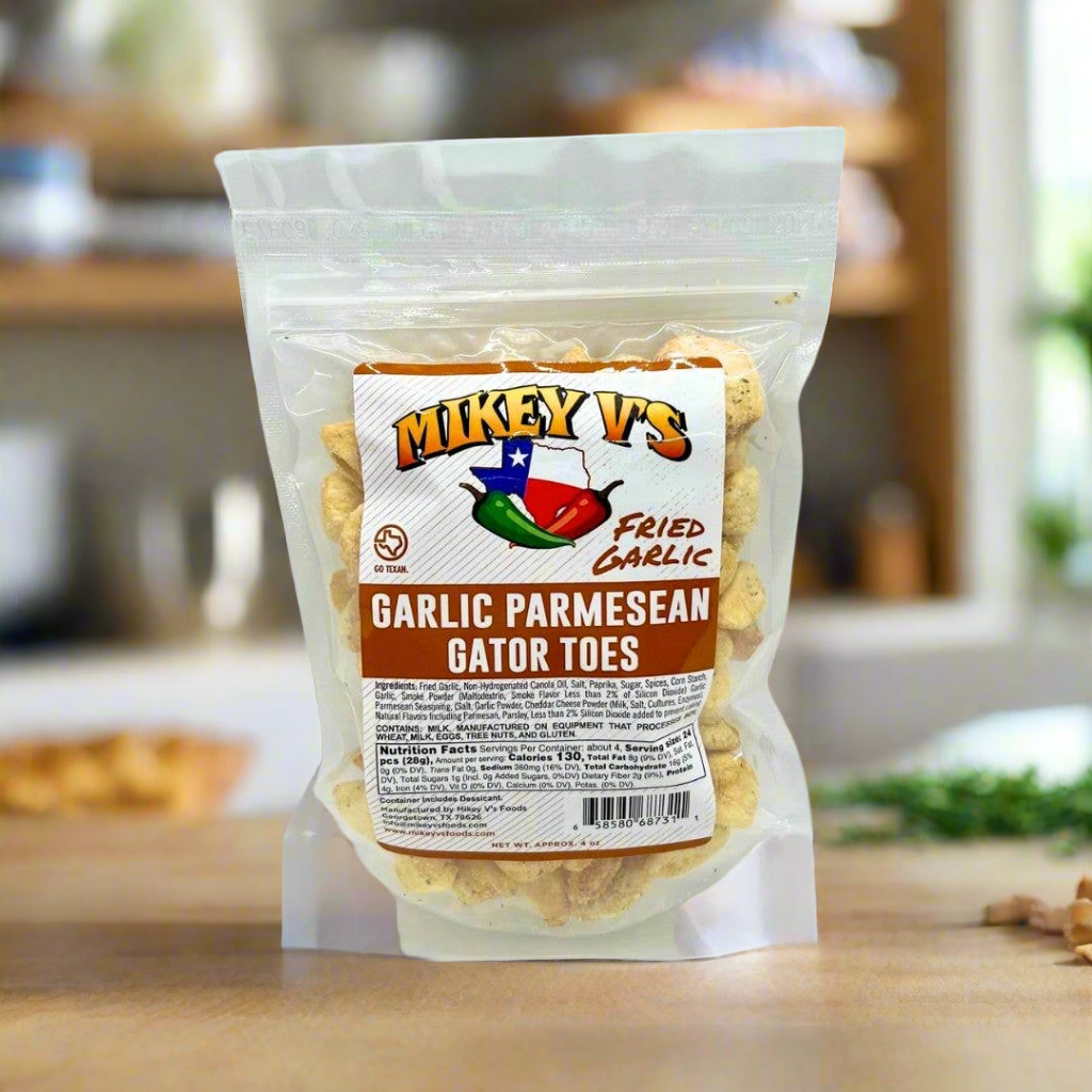 Mikey V's Foods - Gator Toes (Deep Fried Garlic) - Garlic Parmsean