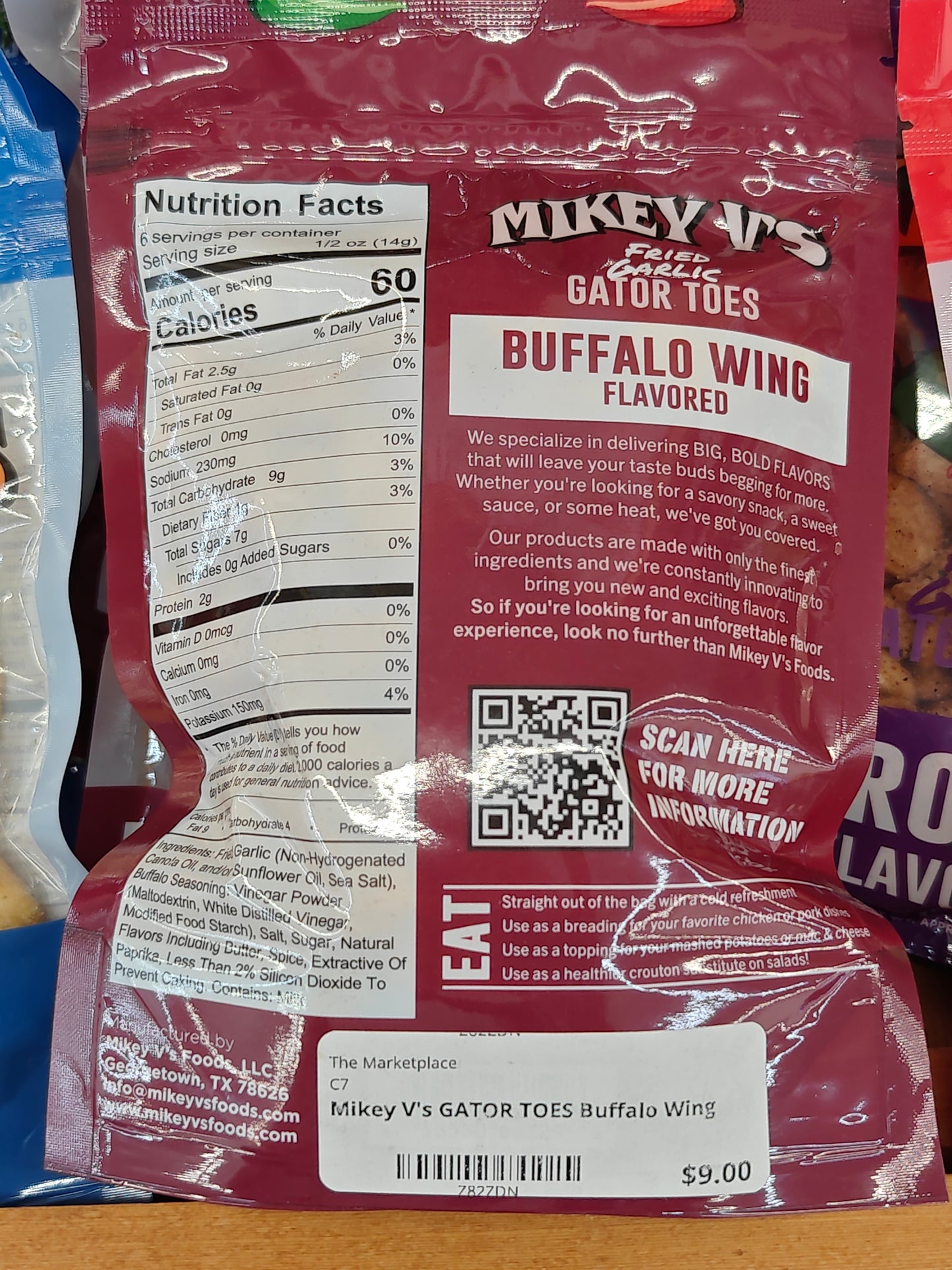 Mikey V's Foods - Gator Toes (Deep Fried Garlic) - Buffalo Wing