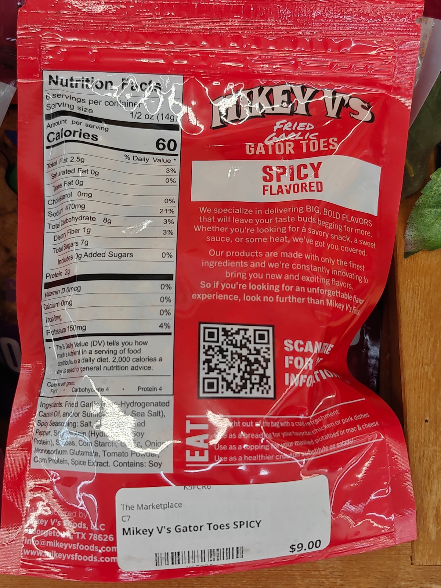 Mikey V's Foods - Gator Toes (Deep Fried Garlic) - Spicy