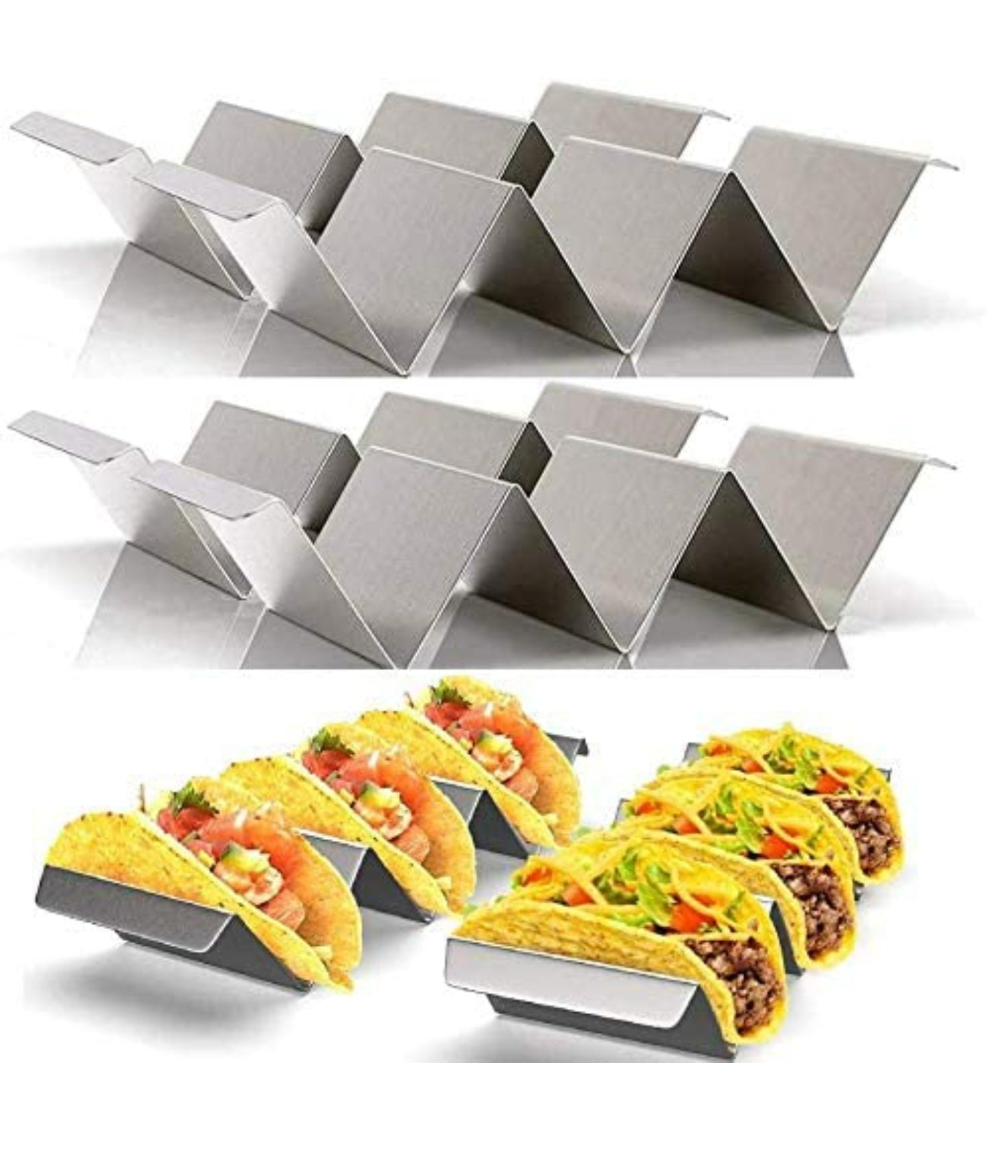 Taco Holder - Holds 2-3 tacos - stainless steel - Misstep Hot Sauce