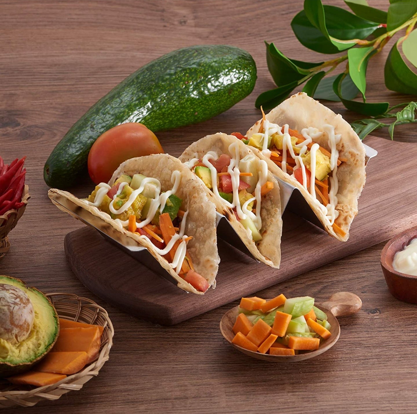 Taco Holder - Holds 2-3 tacos - stainless steel