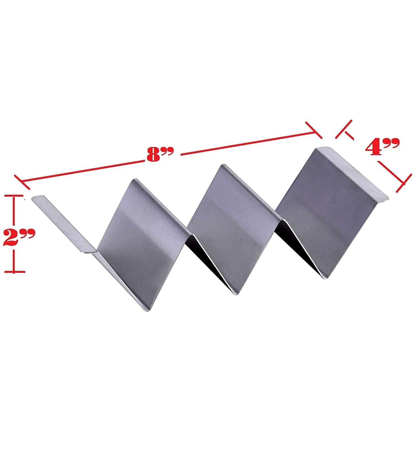 Taco Holder - Holds 2-3 tacos - stainless steel