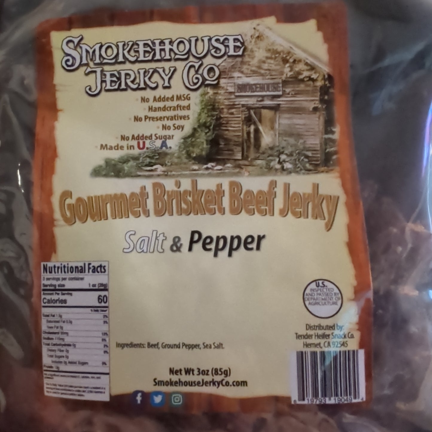SMOKEHOUSE Beef Jerky - Salt and Pepper