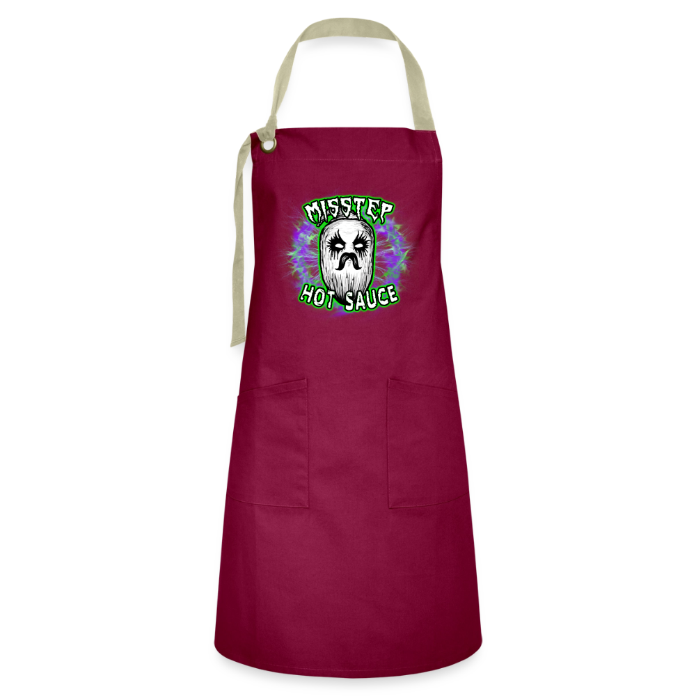 Artisan Apron - MISSTEP LOGO - burgundy/khaki