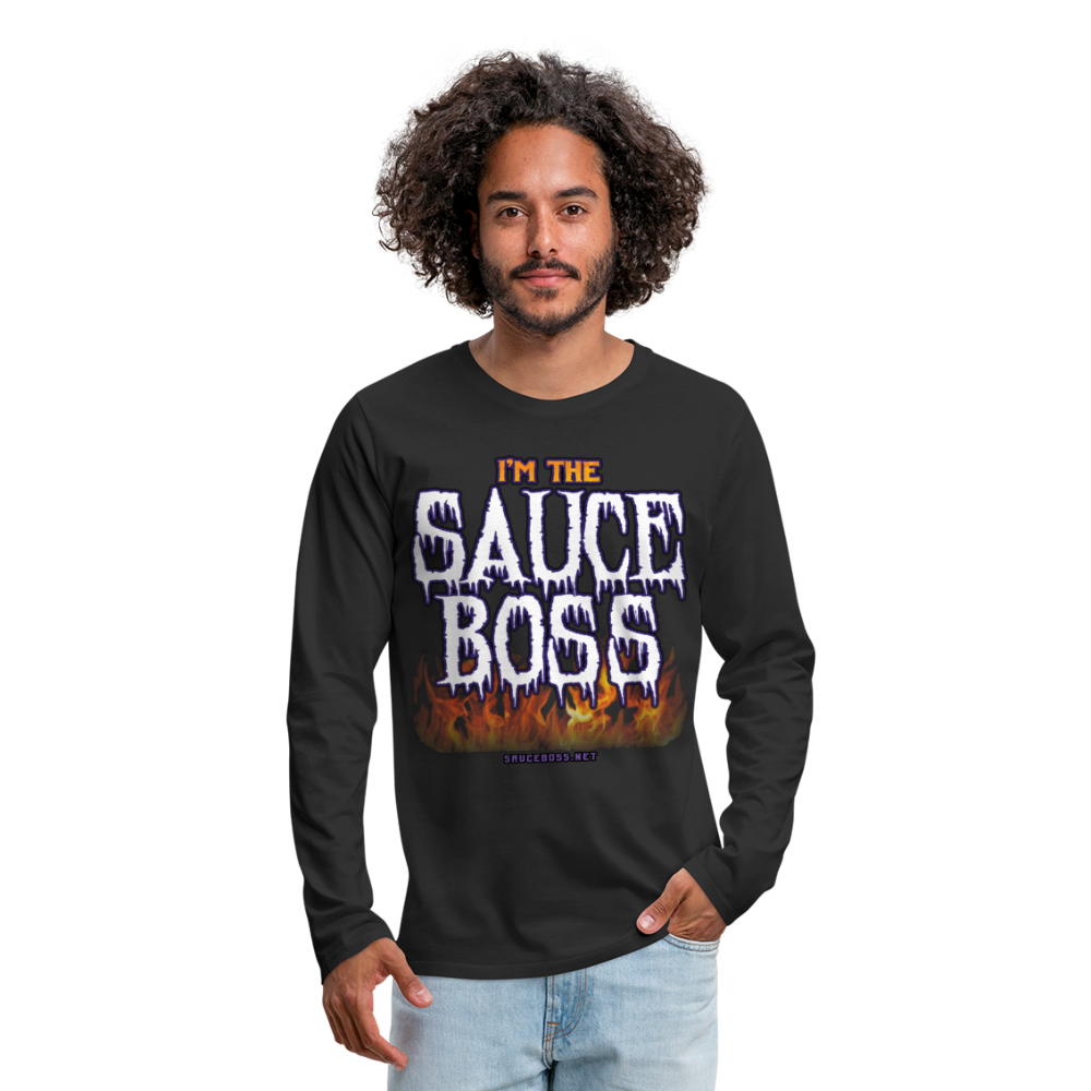 Long Sleeve sauce boss T-Shirt - black