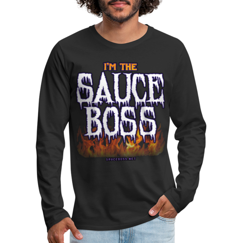 Long Sleeve sauce boss T-Shirt - black