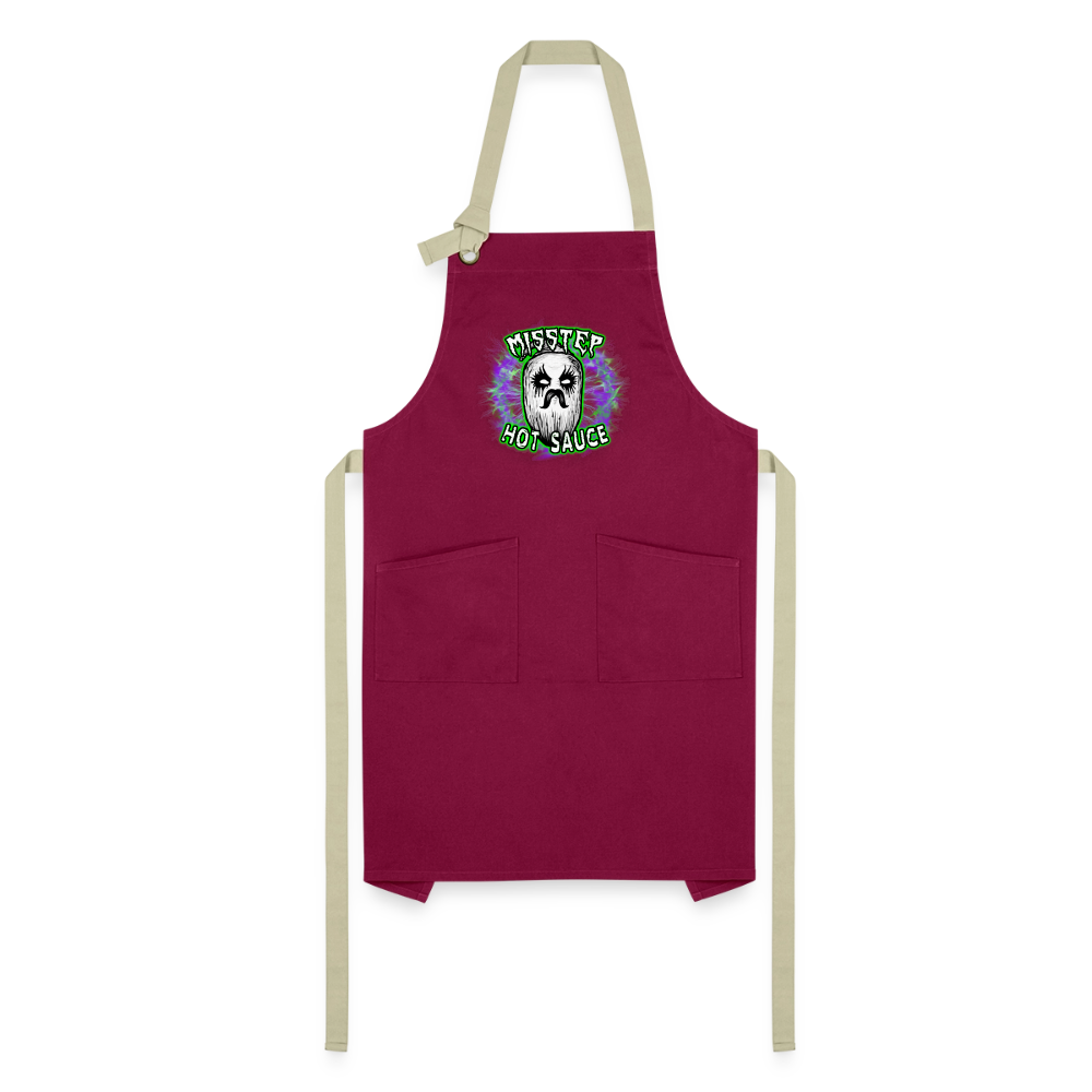 Artisan Apron - MISSTEP LOGO - burgundy/khaki