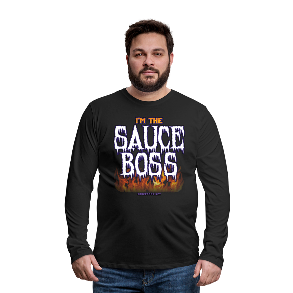 Long Sleeve sauce boss T-Shirt - black