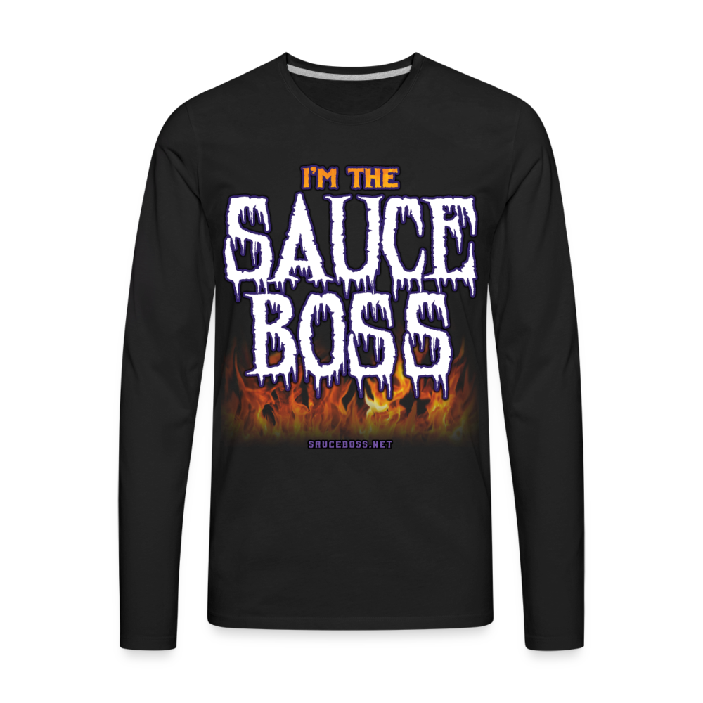 Long Sleeve sauce boss T-Shirt - black