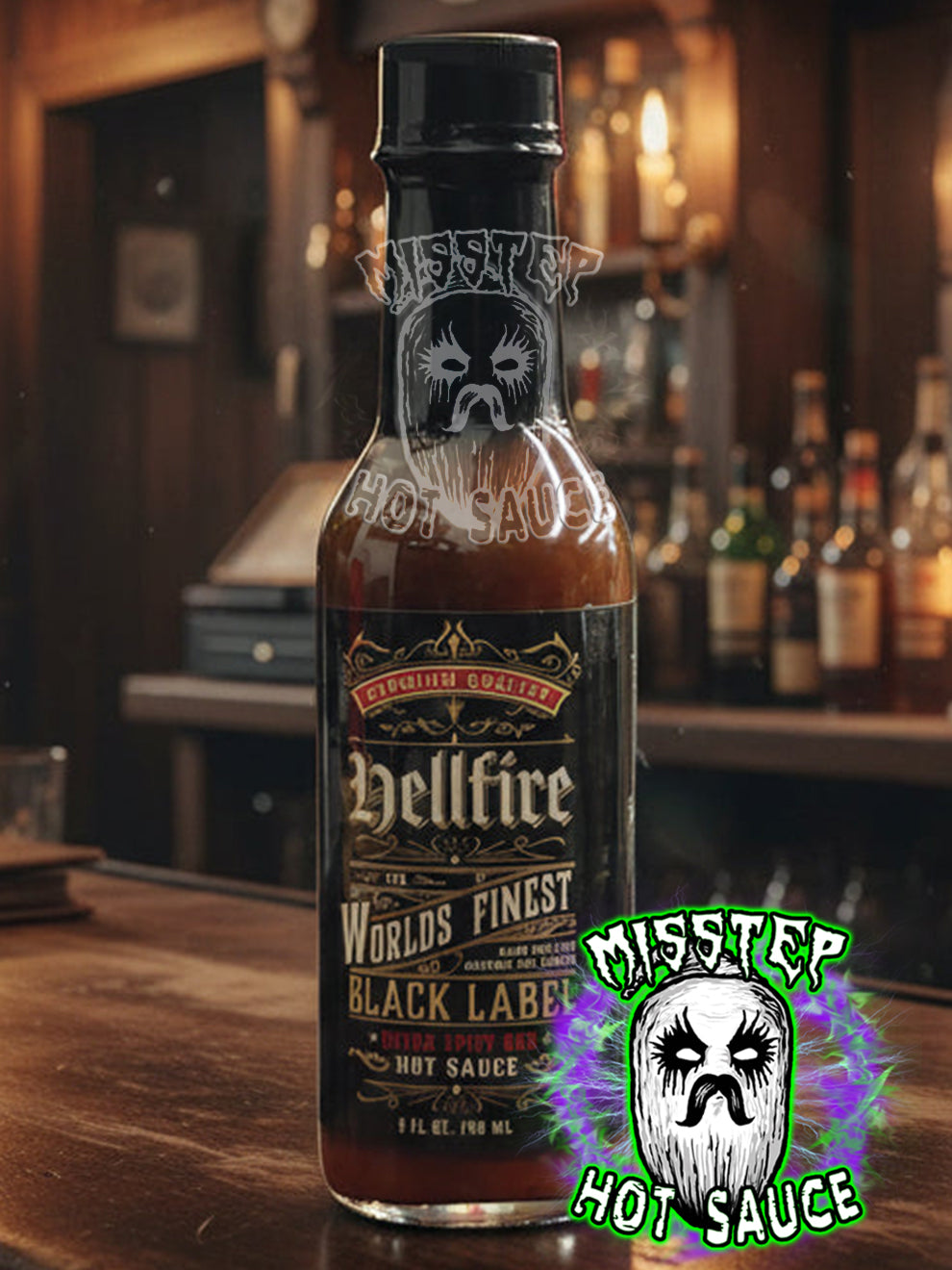 HELLFIRE - Black Label Extra Spicy Red Hot Sauce