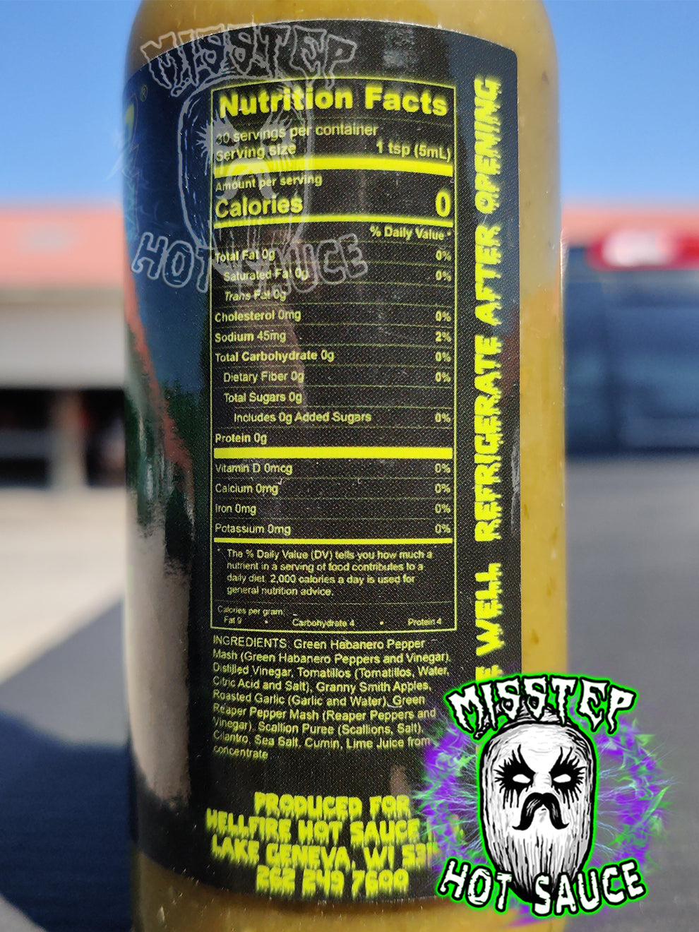 Hellfire Hot Sauce- Zombie Snot Salsa Verde