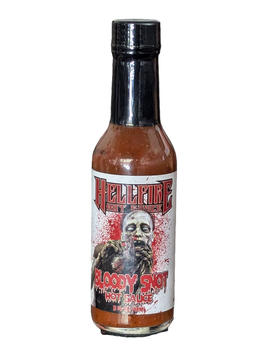 Hellfire Bloody Snot is a thick medium heat reaper and garlic sauce