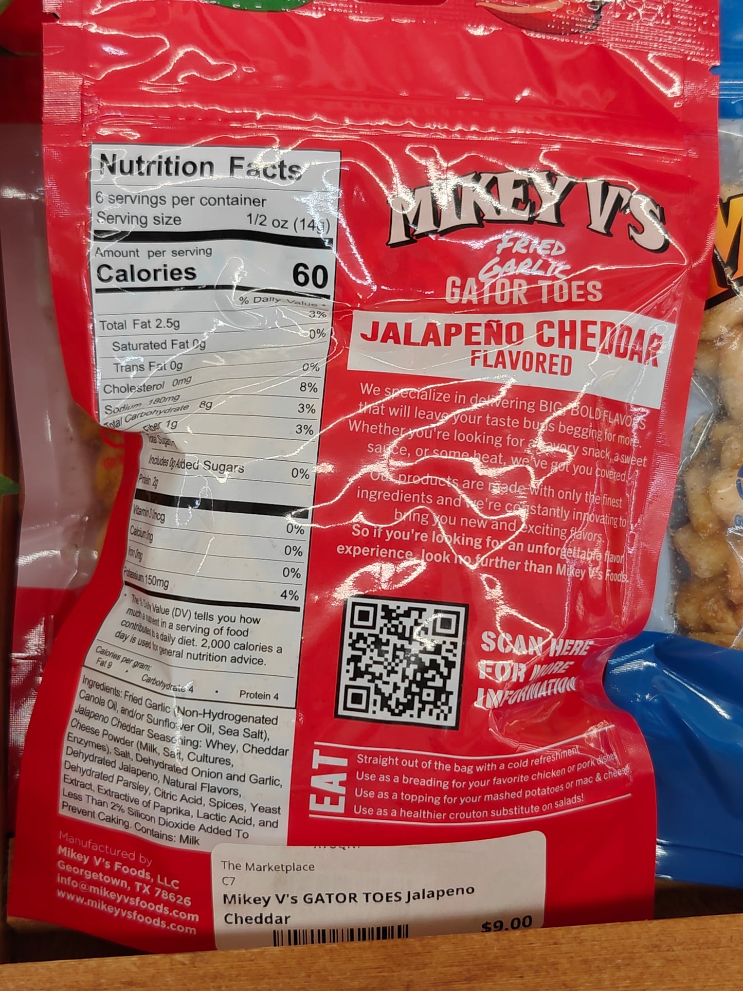 Mikey V's Foods - Gator Toes (Deep Fried Garlic) - Jalapeño Cheddar