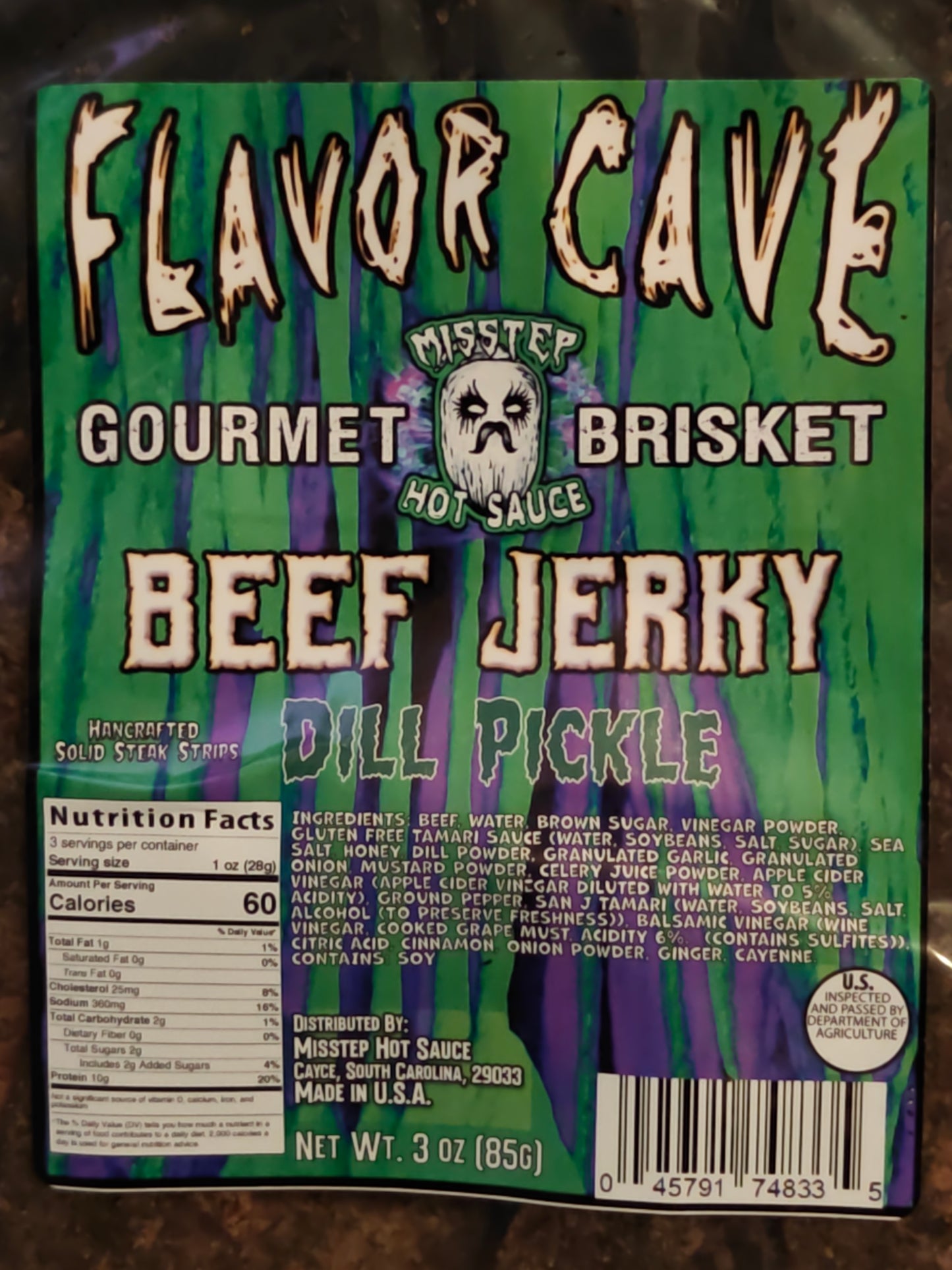 FLAVOR CAVE Dill Pickle Beef Jerky