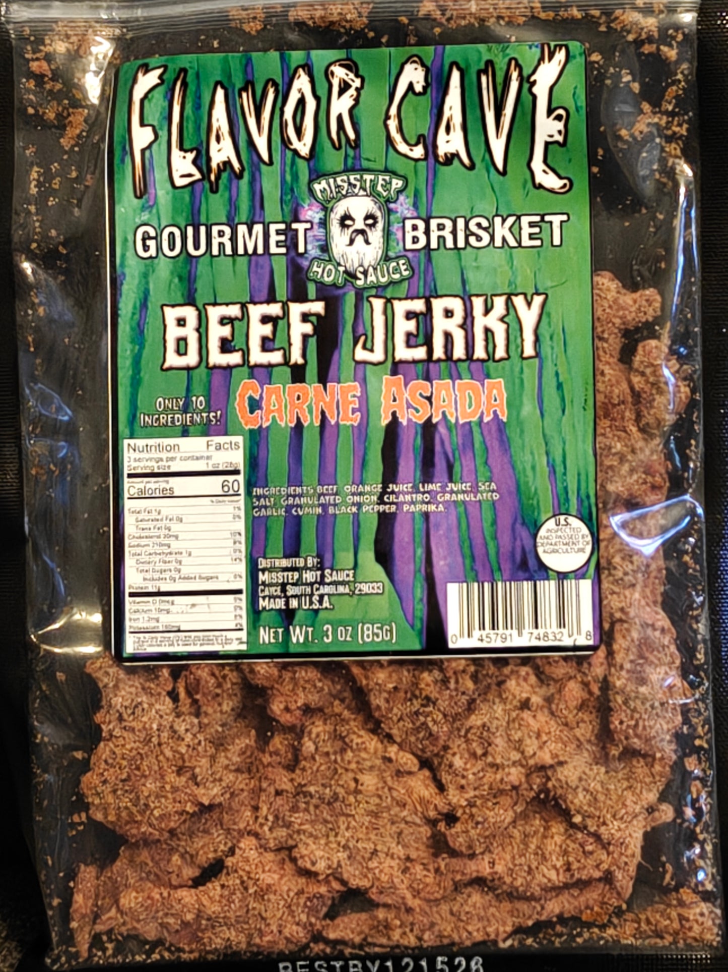 FLAVOR CAVE Carne Asada Brisket Jerky