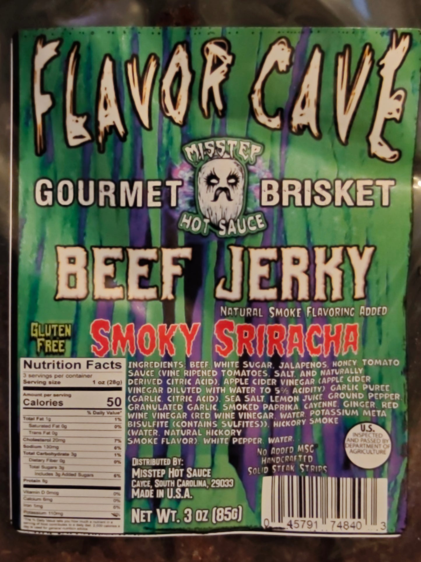 FLAVOR CAVE Smoky Sriracha Beef Jerky