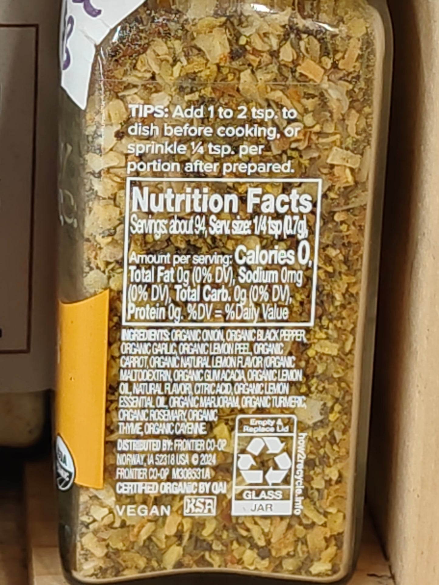 Simply organic Citrus Seasoning -Salt Free
