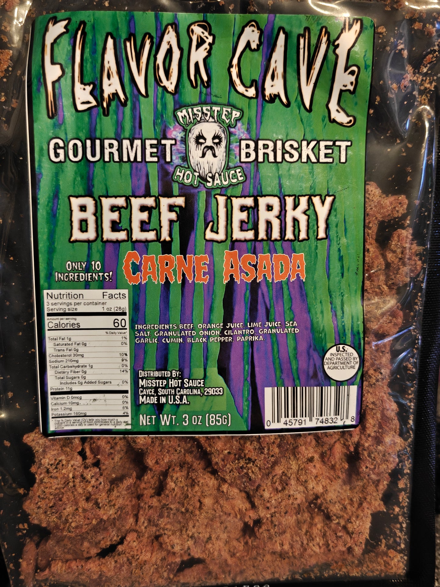 FLAVOR CAVE Carne Asada Brisket Jerky