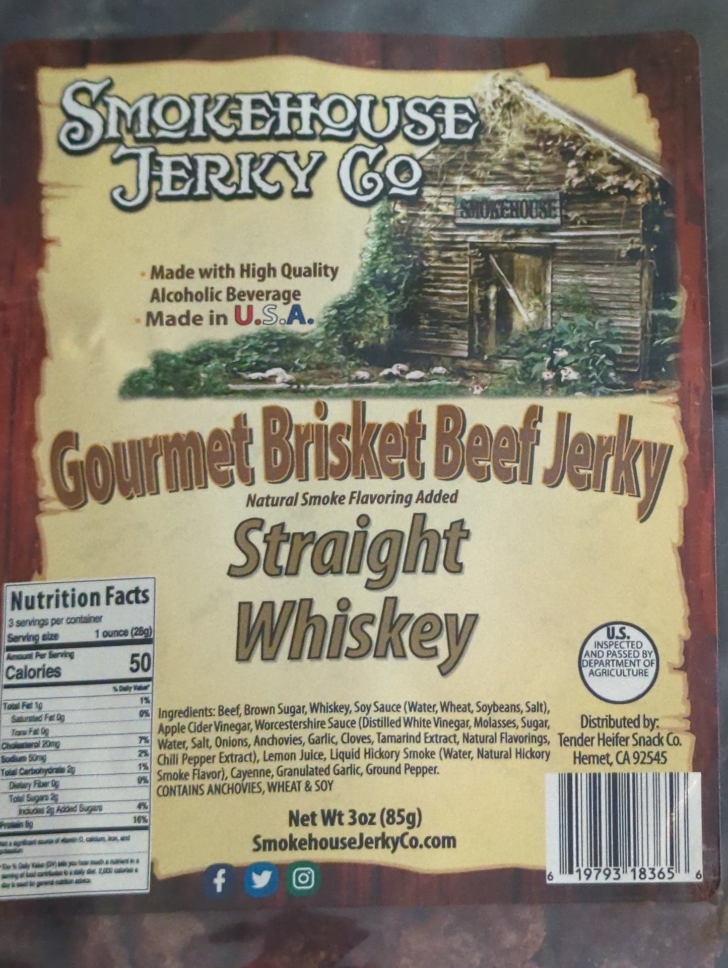 SMOKEHOUSE Straight Whiskey Brisket Jerky