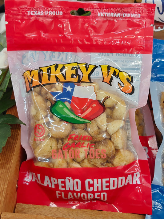 Mikey V's Foods - Gator Toes (Deep Fried Garlic) - Jalapeño Cheddar