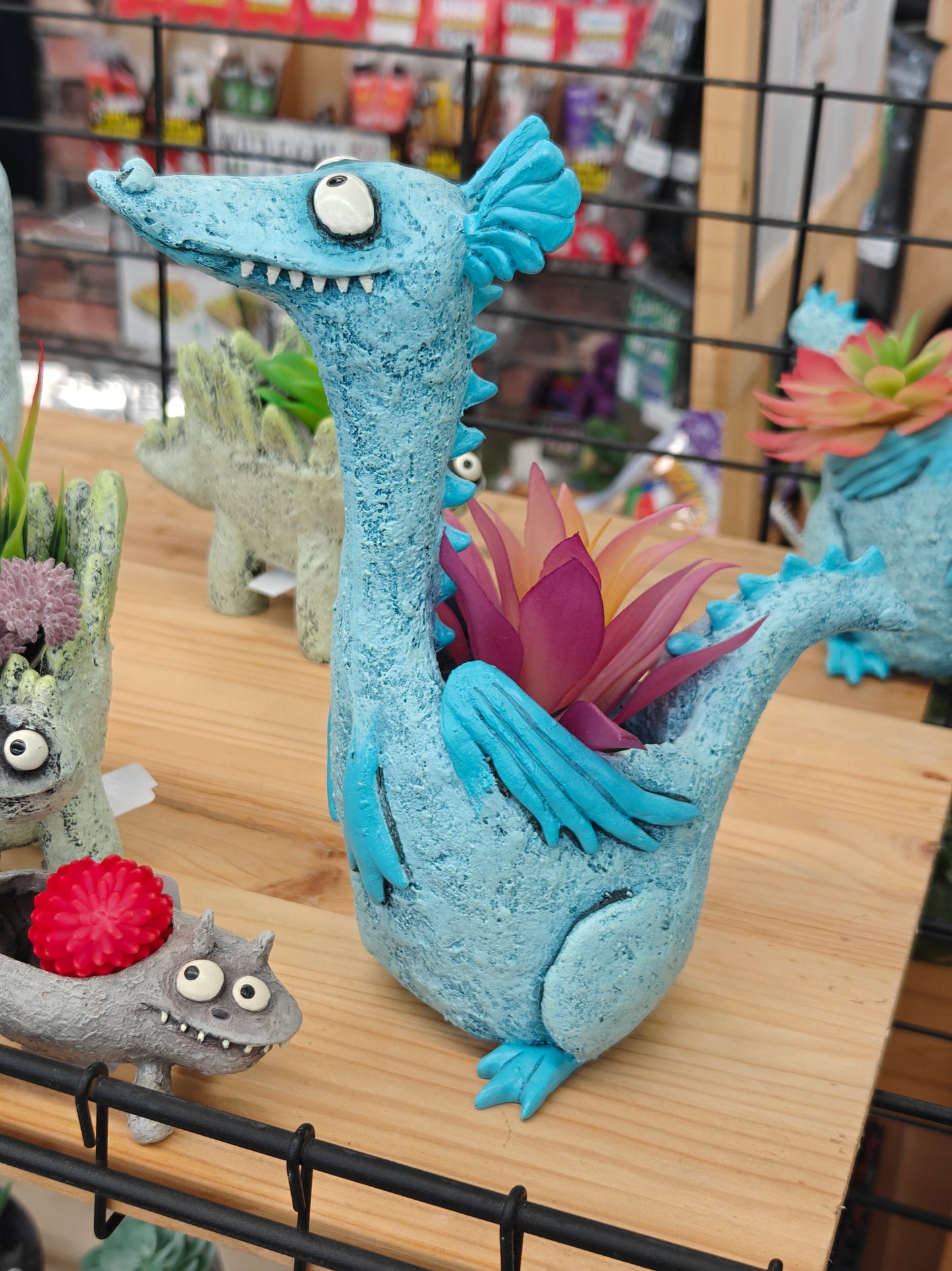 Cohasset Gifts - Drake Teal Dragon Blobhouse Planter