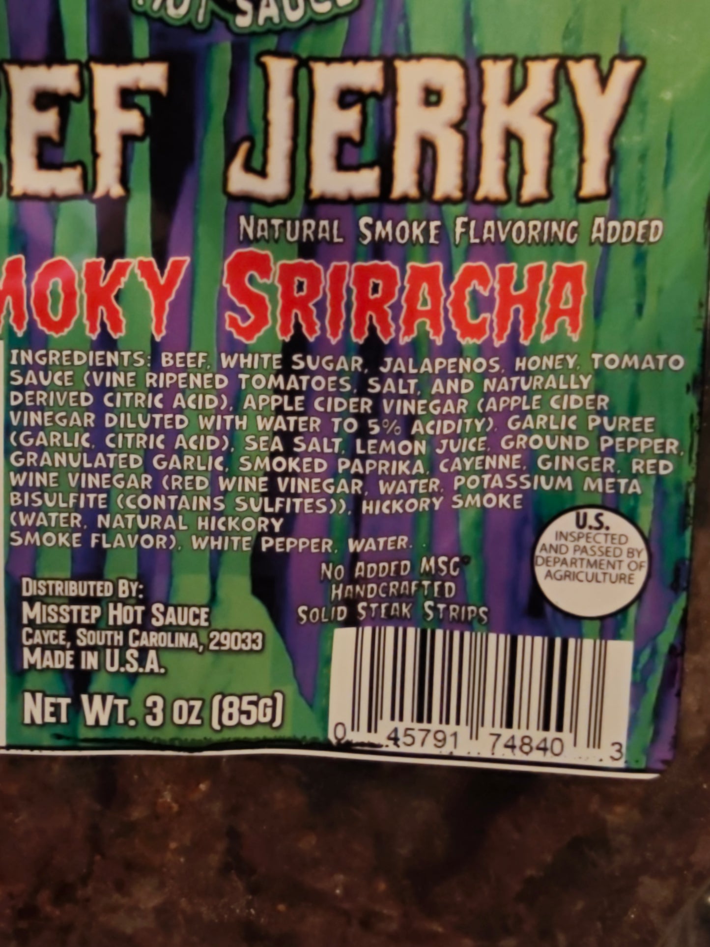 FLAVOR CAVE Smoky Sriracha Beef Jerky