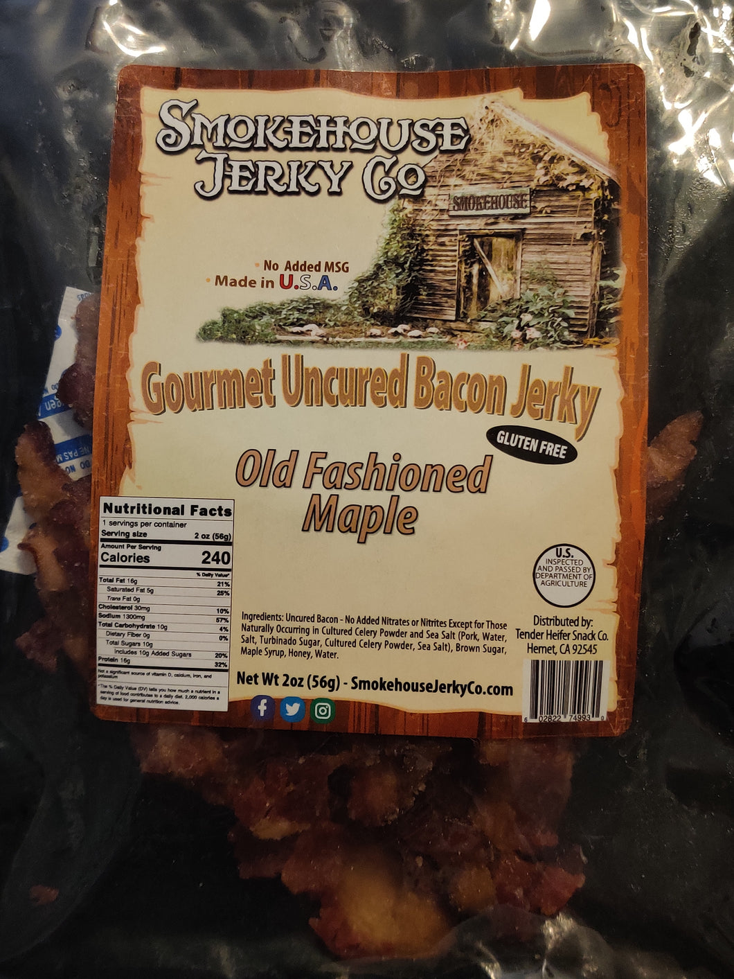 SMOKEHOUSE Old Fashioned Maple Bacon Jerky