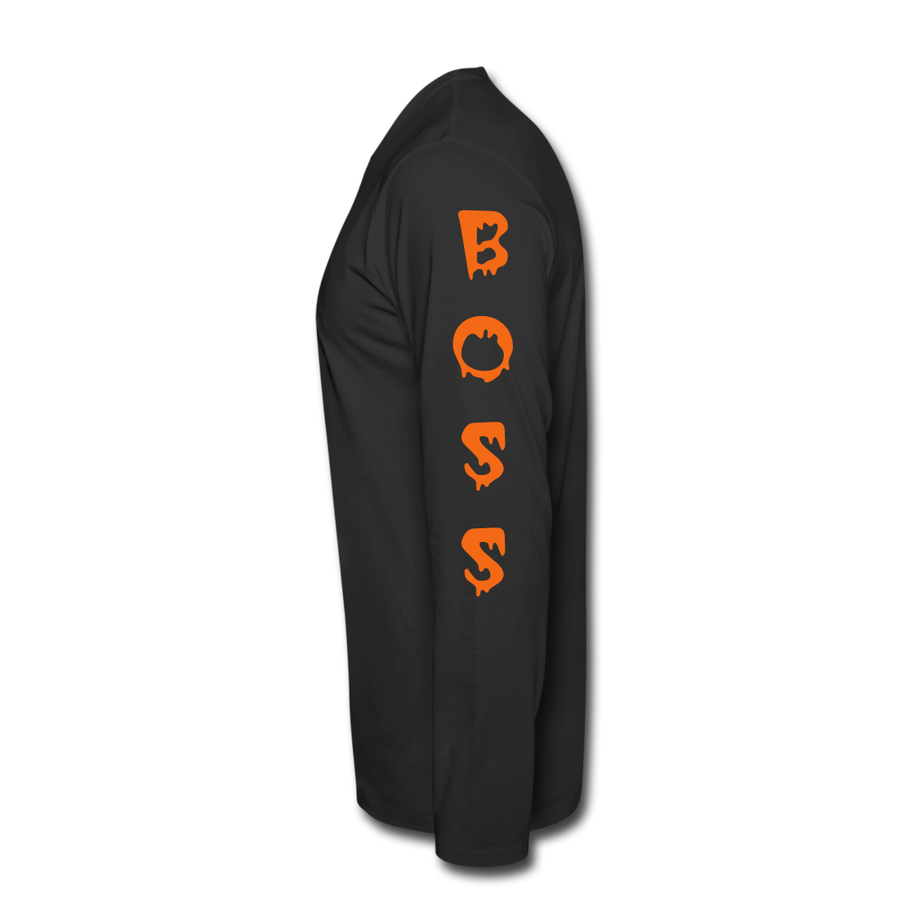 Long Sleeve PRINTED SLEEVES sauce boss T-Shirt - black